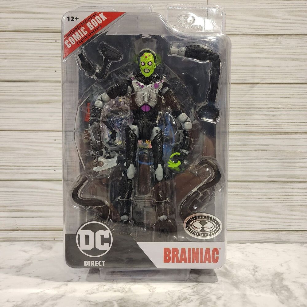 McFarlane Toys DC Direct Page Punchers Brainiac Platinum Ghosts of Krypton 7"